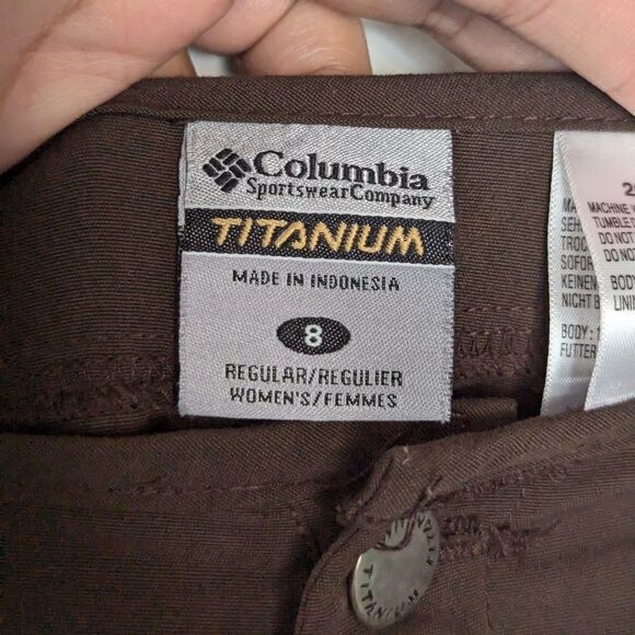 Columbia Titanium Hiking Straight Leg Adjustable Hem Pants Brown‎ 8 - Picture 7 of 8